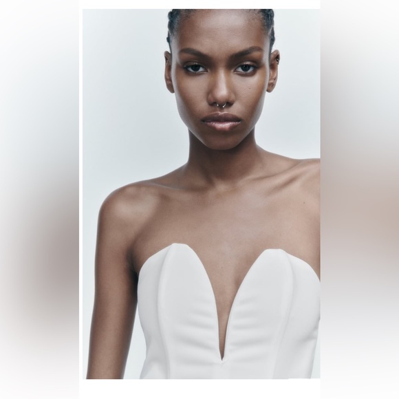 ZARA NWT SWEETHEART NECKLINE MINI DRESS ๐ค - Picture 6 of 11